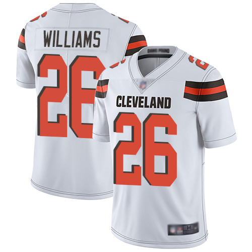 Cleveland Browns Greedy Williams Men White Limited Jersey #26 NFL Football Road Vapor Untouchable
